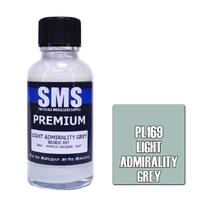 SMS PL169 LIGHT ADMIRALITY GREY FS381C697 PREMIUM ACRYLIC LACQUER FLAT PAINT 30ML