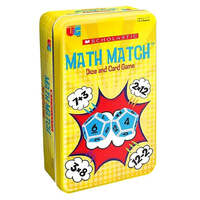 SCHOLASTIC MATH MATCH DICE AND CARD TRAVEL GAME TIN