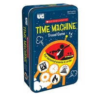 SCHOLASTIC TIME MACHINE TRAVEL CARD GAME TIN