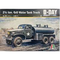 ITALERI 201 21/2 TON 6X6 WATER TANK TRUCK D/DAY NORMANDY MODEL KIT 1/35