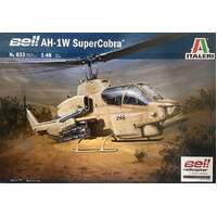 ITALERI 833 BELL AH-1W SUPERCOBRA 1:48 PLASTIC MODEL HELICOPTER KIT