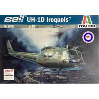 ITALERI 849 BELL UH-1D IROQUOIS HELICOPTER WITH AUSTRALIAN DECAL KIT INSIDE 1/48 SCALE PLASTIC MODEL KIT