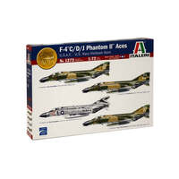 ITALERI 1373S  F-4C/D/J PHANTOM II ACES U.S.A.F U.S NAVY VIETNAM ACES 1/72 SCALE PLASTIC MODEL KIT FIGHTER