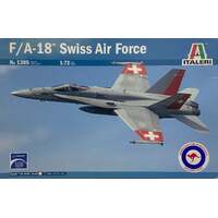 ITALERI 1385 F/A 18 SWISS AIR FORCE MODEL PLANE JET 1/72