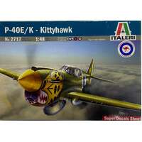 ITALERI 2717 P 40E/K KITTYHAWK MODEL PLANE 1/48