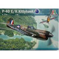 ITALERI 2795S P-40 E/K KITTYHAWK MODEL PLANE WITH AUSTRALIAN DECALS 1/48 SCALE PLASTIC MODEL PLANE KIT