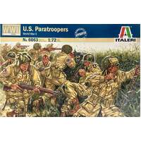 ITALERI 6063 U.S. PARATROOPERS WW11 PLASTIC MODEL KIT FIGURES 1/72