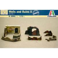 ITALERI 6090 1:72 WALLS AND RUINS 11 WW11 PLASTIC MODEL KIT