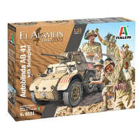 ITALERI 6591S FIAT-ANSALDO AUTOBLINDA AB41 ARMOURED SCOUT CAR WITH BERSAGLIERI ITALIAN INFANTRY 1/35 SCALE PLASTIC MODEL KIT