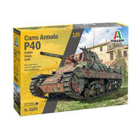 ITALERI 6599S CARRO ARMATO P40 ITALIAN HEAVY TANK METAL GUN BARREL 1/35 SCALE PLASTIC MODEL KIT TANK