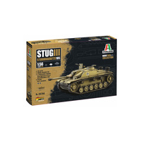 ITALERI 25756 STUG III STURMHAUBITZE 105 1/56 SCALE PLASTIC MODEL KIT