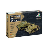 ITALERI 25768 ITALIAN TANKS AND SEMOVENTI BUILDS ONE MODEL 1/56 SCALE PLASTIC MODEL KIT