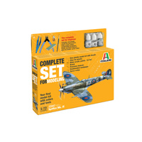 ITALERI 72007 SPITFIRE MK. IX COMPLETE SET INCLUDES PAINT TOOLS AND CEMENT 1/72 SCALE PLASTIC MODEL KIT