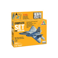 ITALERI 72011 F-22 RAPTOR COMPLETE SET PAINT TOOLS AND GLUE INCLUDED 1/72 SCALE PLASTIC MODEL KIT