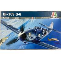 ITALERI 063 BF-109 G-6 PLASTIC MODEL KIT 1/72