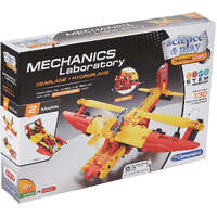 CLEMENTONI SCIENCE AND PLAY TECHNOLOGIC MECHANICS LABORATORY - SEAPLANE AND HYDROPLANE 130+PC  2 MODEL STEM KIT