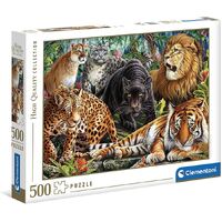 CLEMENTONI 35126 HIGH QUALITY COLLECTION - WILD CATS 500PC JIGSAW PUZZLE