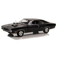 GREENLIGHT COLLECTABLES 19122 BLACK 1970 DODGE CHARGER WITH BLOWN ENGINE