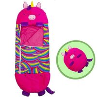 JAY@PLAY HAPPY NAPPERS MEDIUM DARK PINK UNICORN SLEEPING BAG