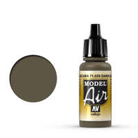 VALLEJO 71.029 DARK EARTH MODEL AIR ACRYLIC PAINT 17ML