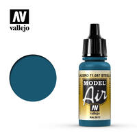 VALLEJO 71.087 STEEL BLUE MODEL AIR ACRYLIC PAINT 17ML