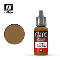 VALLEJO 72.040 GAME COLOR LEATHER BROWN ACRYLIC PAINT 17ML