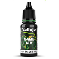 VALLEJO GAME AIR 76.051 BLACK (51) ACRYLIC AIRBRUSH PAINT 17ML