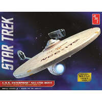 AMT 1080 STAR TREK U.S.S ENTERPRISE NCC-1701 REFIT INCLUDES SHUTTLE CRAFT 1/537 SCALE PLASTIC MODEL KIT STARSHIP