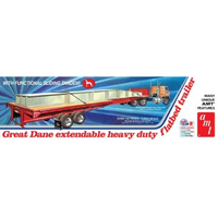 AMT 1111 GREAT DANE EXTENTABLE HEAVY DUTY FLATBED TRAILER WITH FUNCTIONAL SLIDING TANDAM 1/25 SCALE PLASTIC MODEL KIT