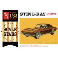 AMT 1112 1963 CHEVY CORVETTE STINGRAY HARDTOP 1/32 SCALE PLASTIC MODEL KIT