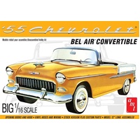 AMT 1134/06 55 CHEVROLET BEL AIR CONVERTIBLE RETRO DELUXE 1/16 SCALE PLASTIC VEHICLE MODEL KIT