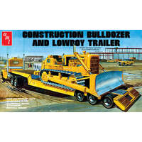 AMT 1218/06 LOWBOY TRAILER AND BULLDOZER COMBO 1/25 SCALE PLASTIC MODEL KIT