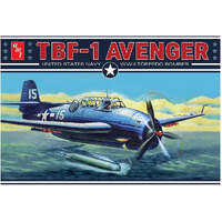 AMT 1377 U.S.N TBF-1 AVENGER WWII TORPEDO BOMBER 1/48 SCALE PLASTIC MODEL KIT BOMBER