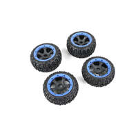 ROVAN 85243 PLASTIC RIMS FULL SET OF 4 SUITS BAJA 5B BLACK WITH BLUE NYLON BEADLOCKS - NO TYRES