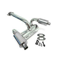 ROVAN 85299 DOUBLE / TWIN EXHAUST PIPE WITH MUFFLER BAJA 5B SUITS REAR EXHAUST TYPE ENGINE