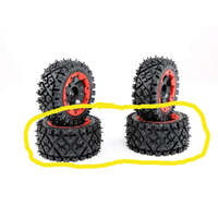 ROVAN 85321-2 SNOW TYRES WITH SCREWS IN TREAD REAR TIRES 1 PAIR