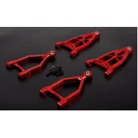 ROVAN 85339 CNC ALLOY EXTENDED (BY 25MM) FRONT ARM KIT SUITS BAJA 5B - RED - SEE ALSO 85440