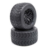 ROVAN 85447 TARMAC BUSTERS ALL BLACK WITH THICKENED REAR TYRE WITH NEW RIM SUITS 5B BAJA 170X80 ON TIRES SUPERCEDES 85030