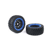 ROVAN 854824 BAJA 5B GEN 2 ALL TERRAIN BUGGY FRONT AND REAR WHEEL SET OF 4 PREMOUNTED WITH BLUE BEADLOCKS