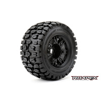 ROAPEX R4003-B2 TRACKER BLACK WHEEL WITH 1/2 OFFSET 17MM HEX PRE MOUNTED