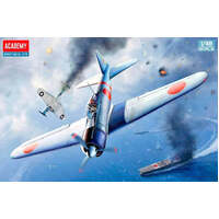 ACADEMY 12352 A6M2B ZERO FIGHTER MODEL 21 BATTLE OF MIDWAY 80TH ANNIVERSARY 1/48 SCALE PLASTIC MODEL KIT FIGHTER