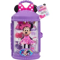 DISNEY JUNIOR MINNIE FABULOUS FASHION DOLL WITH PURPLE POLKA DOT SKIRT AND ACCESSORIES 14PC