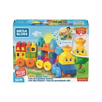 FISHER PRICE MEGA BLOKS FIRST BUILDERS ABC MUSICAL TRAIN 50PC