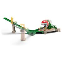 HOT WHEELS MARIO KART GFY47 NEMISIS PIRANHA PLANT SLIDE TRACK SET WITH YOSHI