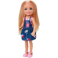 BARBIE CLUB CHELSEA GIRL 6 INCH BLONDE WITH GRAPHIC TOP AND JEAN SKIRT GHV65