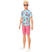 BARBIE FASHIONISTAS BOY DOLL 152 WITH  BLONDE HAIR AND TROPICAL SHIRT