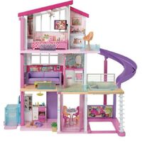 MATTEL BARBIE DEAMHOUSE PLAYSET WITH WORKING ELEVATOR FULLY FURNISHED 70+PC