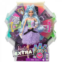 BARBIE EXTRA DELUXE DOLL AND ACCESSORIES WITH BLUE HAIR AND FLUFFY PURPLE DRESS