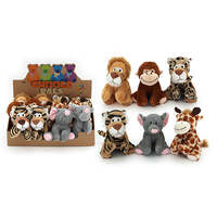 CUDDLE PALS 14CM PLUSH WILD ANIMAL SOFT TOY IN 6 ASSORTED ANIMALS