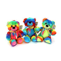 CUDDLE PALS TEDDY BEAR 22CM PINK RAINBOW PLUSH